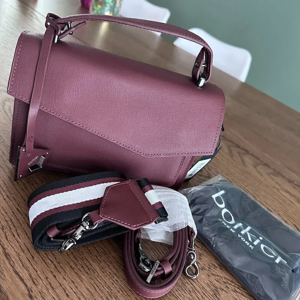 NWT! Botkier Cobble Hill Satchel -Port Wine saffiano leather